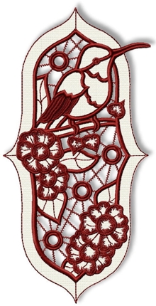 Cutwork Lace Hummingbird Insert