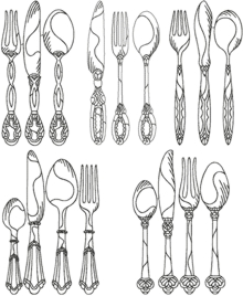 One-Color Vintage Cutlery Set