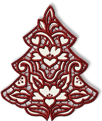 Cutwork Lace Christmas Tree