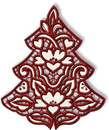 Cutwork Lace Christmas Tree Machine Embroidery Design