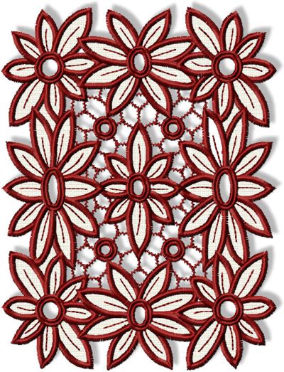 Field of Daisies Cutwork Lace