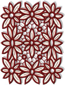 Field of Daisies Cutwork Lace
