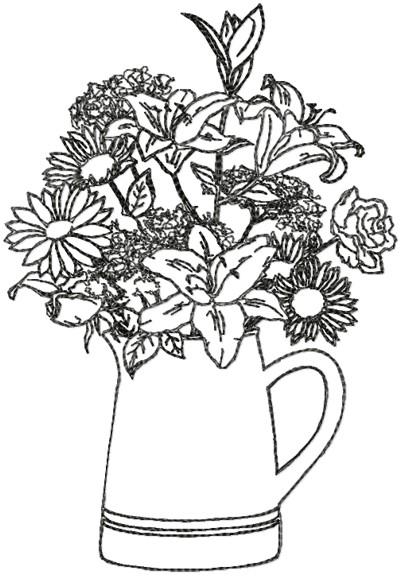 One-Color Bouquet in a Pitcher