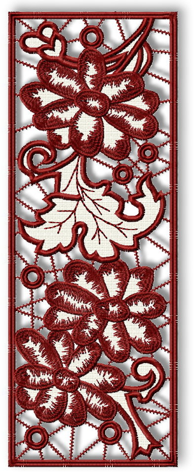 Cutwork Lace Flower Panel