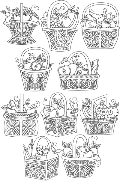 One-Color Fruit Basket Set