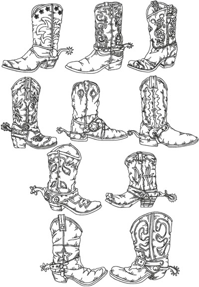 Cowboy Boot Set