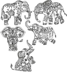 One-Color Elephant Set