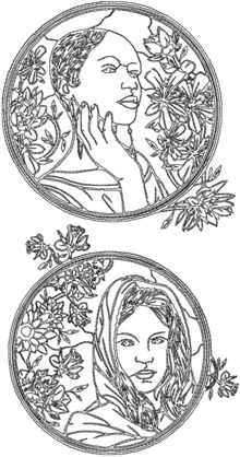 One-Color Art Deco Lady Set