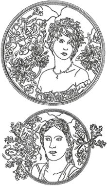 One-Color Art Deco Lady Set