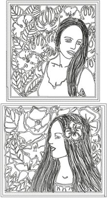 One-Color Art Deco Lady Set