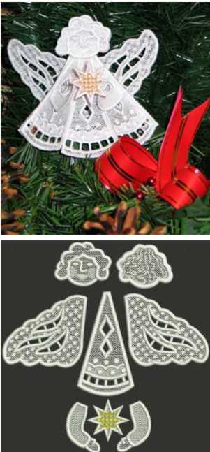 ITH Angel Tree Topper  A Stitch in Time Embroidery Designs