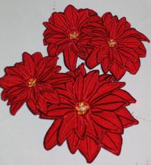 3D Poinsettia Applique and Doily Set