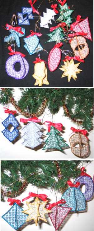 3D Christmas Ornament Set