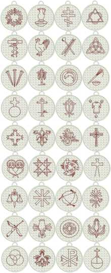 FSL Christian Symbol (Chrismon) Ornaments