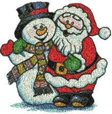 Santa with Snowman