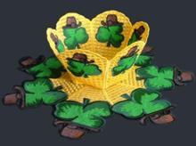 Shamrock Bowl and Doily Set