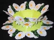 3D Daisy Bowl and Doily Set