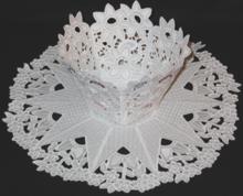 Flower Bed Bowl and Doily Set