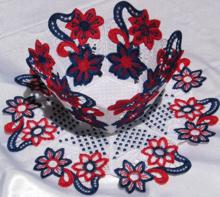 Patriotic Bowl and Doily Set