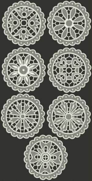 Rosette FSL Doily Set