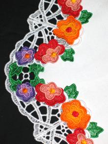 3D Spring Flower Wreath Doily