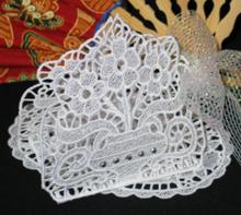 Primrose Napkin Holder and Doily Set