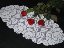 FSL Crochet Rose Table Runner