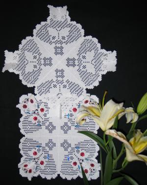 FSL Crochet 3D Butterfly Doily