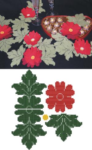 FSL Crochet 3D Poinsettia Garland