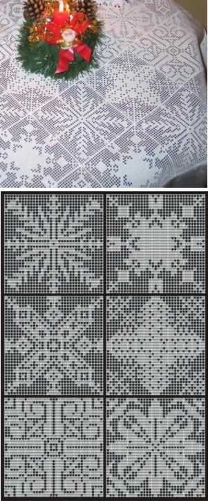 FSL Crochet Snowflake Squares Set