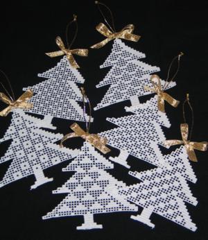 FSL Crochet Christmas Tree Ornament Set