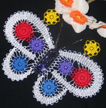 FSL Crochet Butterfly Doily