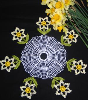 FSL Crochet Daffodil Doily