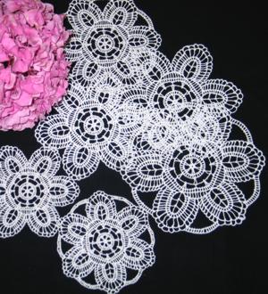 FSL Crochet Lily Doily Set