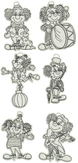 FSL Coloring Clown Ornaments Set