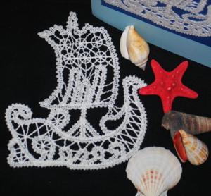 FSL Viking Boat Lace Motif