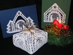 FSL Battenberg Nativity Lace Gift Box Set