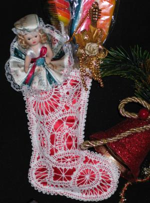 FSL Battenberg Christmas Stocking Lace
