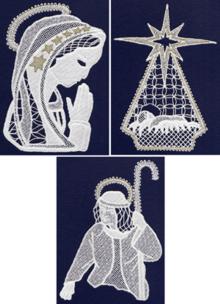 FSL Holy Family Lace Set Machine Embroidery Design