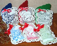 FSL Battenberg Christmas Lace Panels for Gift Bags and Cards