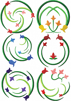 Tulip Art Nouveau Motif Set