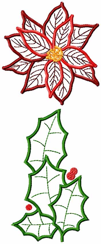 Christmas Garland Applique Set