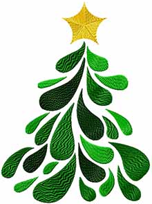 Christmas Tree Machine Embroidery Design