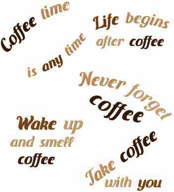 Coffee Quotes Set