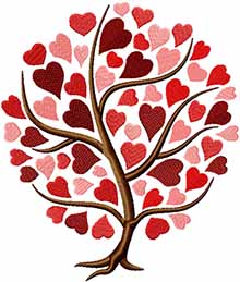 Tree of Love Machine Embroidery Design