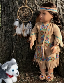 Native American Inspired Complete Outfit for 18 inch Dolls Set of 10 Machine Embroidery Designs