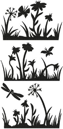 Summer Meadow Silhouette Set