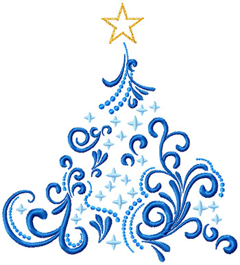 Frost Swirls Christmas Tree