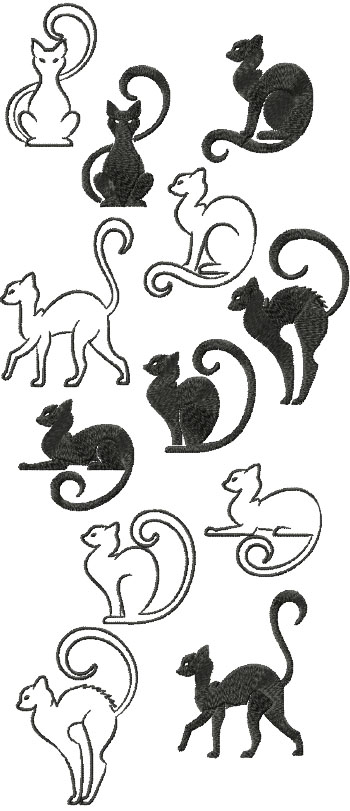 Cat Silhouette Set