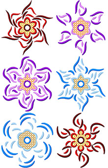 Spiral Flower Set
